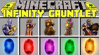 Minecraft INFINITY GAUNTLET MOD l COLLECT ALL INFINITY STONES BECOME THANOS l Modded MiniGame [upl. by Ycats758]