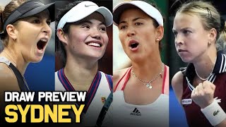 Sydney Classic 2022  Draw Preview  Tennis Talk News [upl. by Eirrod]