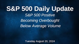 SampP 500 Daily Market Update for Tuesday August 20 2024 [upl. by Eiten]