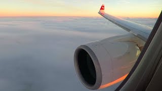 SWISS Airbus A220100 ex CS100 SUNSET APPROACH and LANDING at Berlin Tegel Airport TXL [upl. by Eiclek]