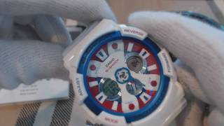 White Casio G Shock Maritime Tri Color Watch GA201TR 7A [upl. by Iek]