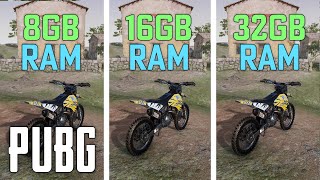 PUBG Battlegrounds  8GB vs 16GB vs 32GB RAM [upl. by Petra]