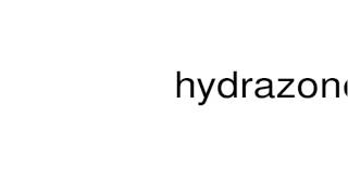 How to pronounce hydrazone [upl. by Taima616]