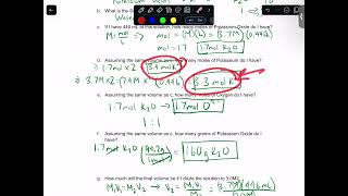 Molarity and Solutions Practice Test [upl. by Iarised]