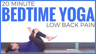 20 minute Beginners Bedtime Yoga for Lower Back Pain  Sarah Beth Yoga [upl. by Yajeet491]