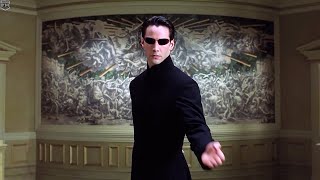 Neo vs Merovingian  The Matrix Reloaded IMAX [upl. by Anerol]