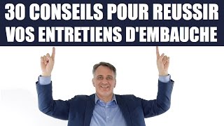 Conseils pour réussir un entretien dembauche avec exemples [upl. by Ciapas]