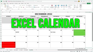 Add an Editable Calendar to Microsoft Excel [upl. by Graner707]