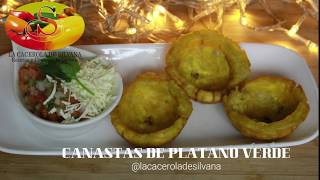 COMO HACER CANASTAS DE PLATANO VERDE  TOSTONES  PATACON [upl. by Enattirb]