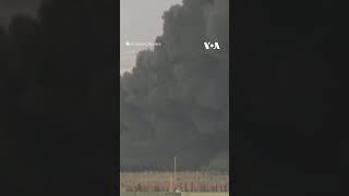 Explosions caught on camera as Israel begins airstrikes on Baalbek  VOA News shorts [upl. by Peggy]