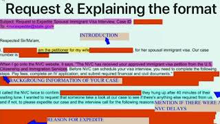 Reading Approved NVC USCIS EXPEDITE request by US Embassy amp explaining the format [upl. by Vida]