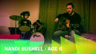 Nandi Lily Bushell  Drummer Girl  Age 6  Jamming With Dad [upl. by Ahsiuqal]