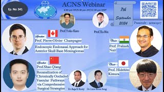 ACNS Webinar Sept 7 EEA for ACF Meningioma amp Combined for Revascularization of Cc ICA Stenosis [upl. by Ylhsa702]