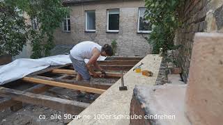 Altes Dach  Sanierung  mit Dachpappe  Flachdach  Holz Aufbau  Erneuerung [upl. by Allayne]