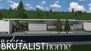 Bloxburg  Modern Brutalist Home  House Build [upl. by Ahsitruc439]