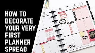 How to Decorate Your Very First Planner Spread [upl. by Meehan]