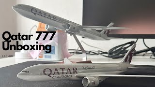 Pacmin Qatar Boeing 777 Unboxing 1200 Scale [upl. by Anassor288]