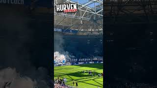 Pyro SchalkeFans gegen Hansa Rostock 11052024 [upl. by Ahsillek]