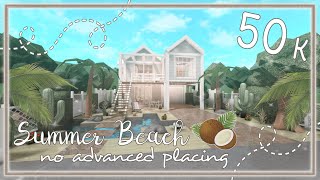 Bloxburg Build  Summer Family Beach House no advanced 50k [upl. by Xeno621]