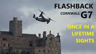 Flashback G7 Cornwall 2021  Military Aircraft landing in Marazion Warship in St Ives [upl. by Raina]