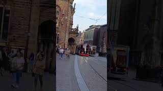 Trams crossing each other Bremen Germany 🇩🇪 822pm 14 Aug 2024 [upl. by Perusse570]