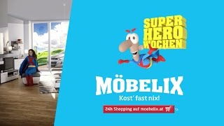 Möbelix TVSpot  Wohnzimmer für Superheroes  lange Version [upl. by Deelaw]