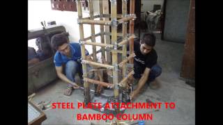 PRE ENGINEERED BAMBOO FRAME INSTALLATION IITD [upl. by Notsuh535]