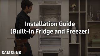 How To Install Samsung Fixed Mounting BuiltIn Fridge and Freezer [upl. by Eniloj]