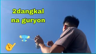 Gumawa ng dalawang dangkal na Guryon Smallest kite Saranggola o papagayo bulador Layangan [upl. by Nirac]