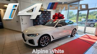 NEW ARRIVAL 2024 BMW i4 M50 Alpine White on Cognac No Other Options [upl. by Kapeed423]