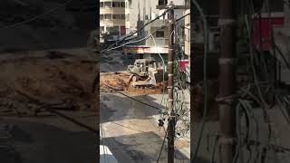 Israeli bulldozing the streets of Jenin  for the second day running [upl. by Andrel]