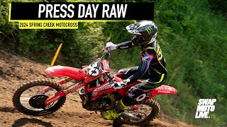 First Laps At The 2024 Spring Creek Motocross  Press Day RAW [upl. by Gerty229]