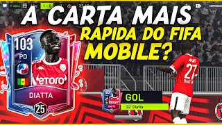 💥🤯 VELOCIDADE PURA NESSA CARTA NO FIFA 22 MOBILE 😱 REVIEW DIATTA 98 [upl. by Nolitta]