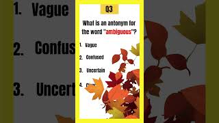 quotAntonymsquot  Part02  agony  ambiguous  adamant  ssc ytshorts comment trending vocabulary [upl. by Aneekan766]