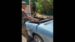 Putting the manual top on the 65 corvair monza [upl. by Pernell779]