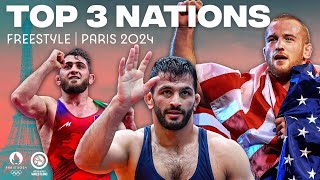 The best freestyle wrestling nations competing at the Paris 2024 Olympic Games [upl. by Naig440]