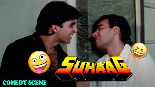 Ajay Devgan Akshay Kumar comedy scene  Suhaag Hindi action Movie [upl. by Olram]