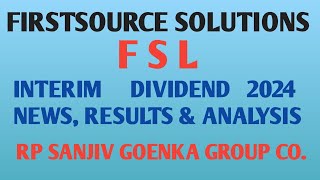 Firstsource solutions share dividend 2024 news FSL share latest news FSL share dividend news [upl. by Lotus161]