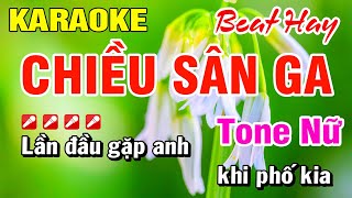 Karaoke Chiều Sân Ga Beat Hay Tone Nữ Nhạc Sống  Hoài Phong [upl. by Gibbs]