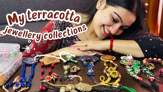 Terracotta Jewellery Collections  Manve Surendran  Chimney vlogs [upl. by Mcquade480]