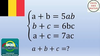 Olympiade Mathématique de Belgique  un système à résoudre pour trouver la somme des solutions [upl. by Wendt]