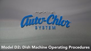 D2L Dish Machine Operational Procedure [upl. by Furr]