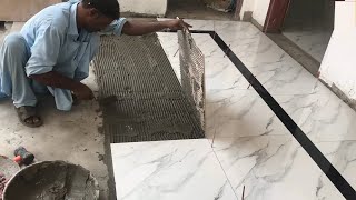 Ceramic Tiles amp Border Installation [upl. by Onibas]