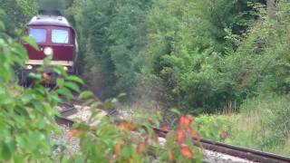 BR 232 0042 der LEG Ludmilla mit lange Kesselzug zwischen Staatsgrenze Tantow und Stettin HD [upl. by Annahsed]