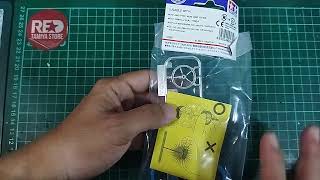 ban tamiya terbaik 2024  unboxing review velg wheel set tire medium hard stb sdc sto biru muda blue [upl. by Joon]