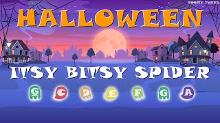 Itsy Bitsy Spider  HALLOWEEN Boomwhackers amp Bells Play Along [upl. by Yrak]