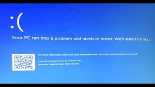 how to fix blue screen of death windows 11 unmountable boot volume 2024 [upl. by Kho]