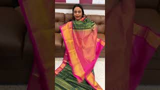 Designer Kanchipuram silk sarees collections for booking visits [upl. by Kahlil272]