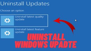 How to Uninstall Windows Update  Roll Back Windows Update [upl. by Nahaj]