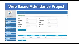 Web Based Attendance Management System  ASPNET CORE [upl. by Sorensen]